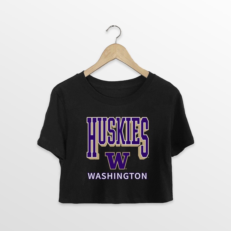 WASHINGTON HUSKIES PURE VICTORY CLASSIC CROP TEE