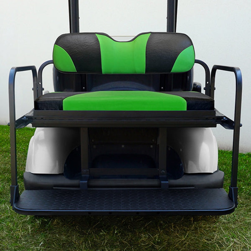 RHOX Rhino Seat Kit, Sport Black/Green, Yamaha Drive PN# SEAT-351BG-S