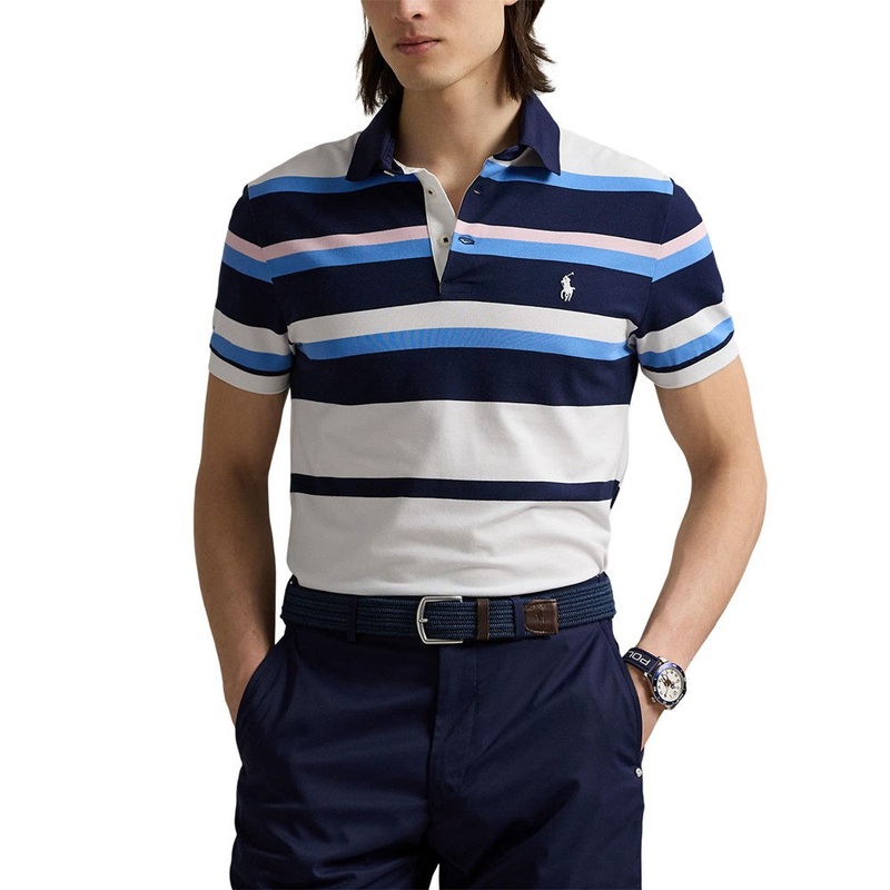 RLX Ralph Lauren Performance Pique Golf Polo Shirt – Refined Navy Multi
