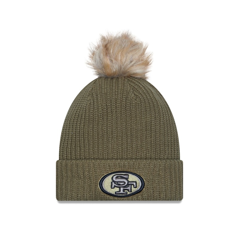 San Francisco 49ers 2025 Salute to Service Women’s Pom Knit Hat
