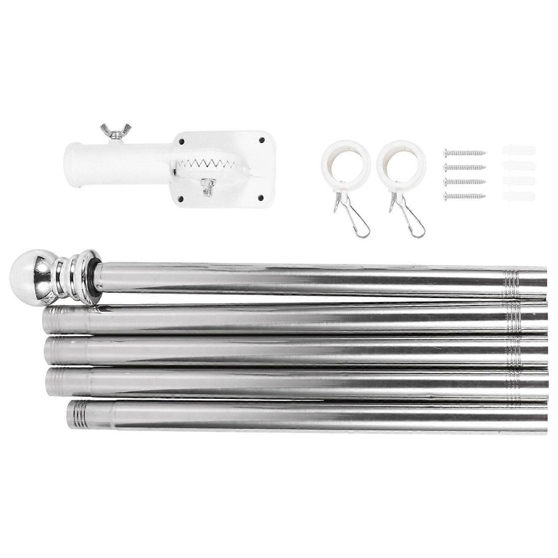 1 Set 18 Meter Flag Pole with Flag Pole Holder Kit Wall Mount Flagpole