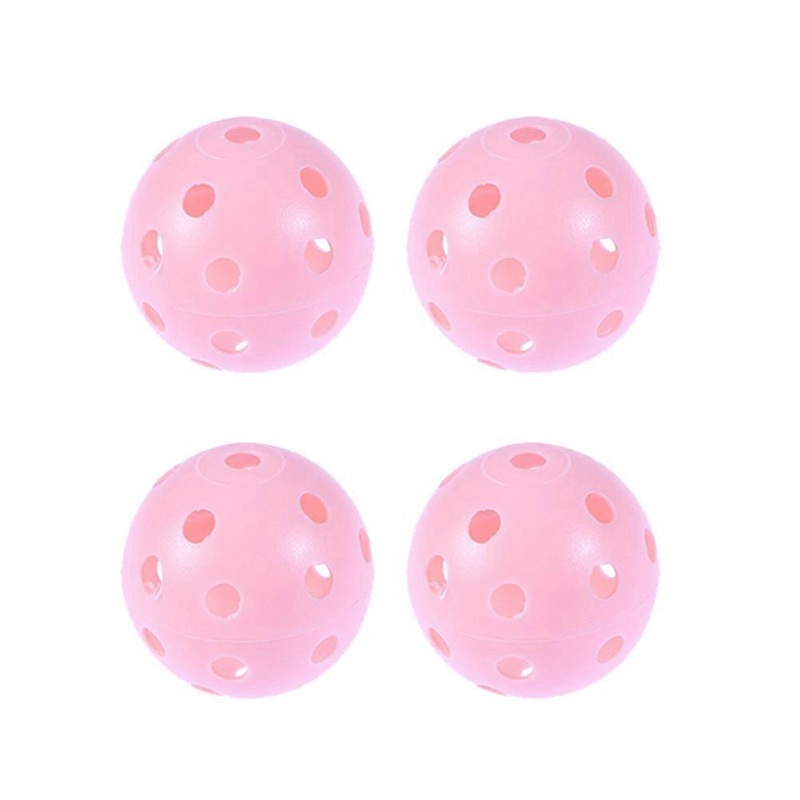 Balanced Flight Pickleball Ball Sets For All Players Small Plastic Balls 12Pack Pink 4x4x4cm