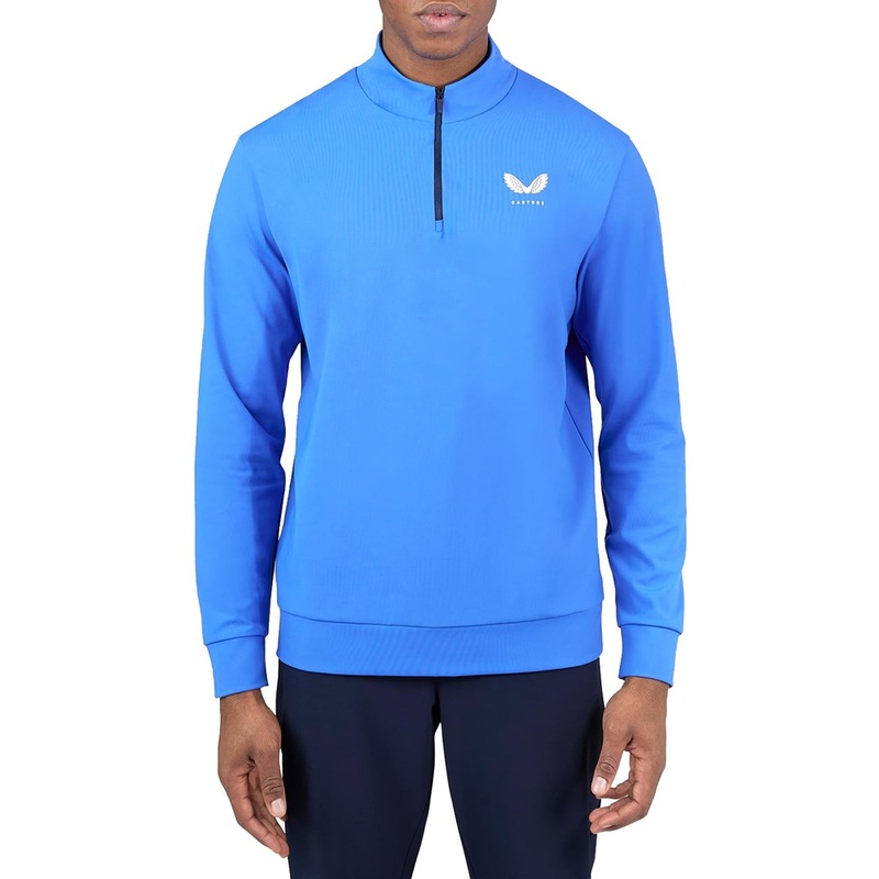 Castore Classic Mock Neck 1/4 Zip – Royal Blue
