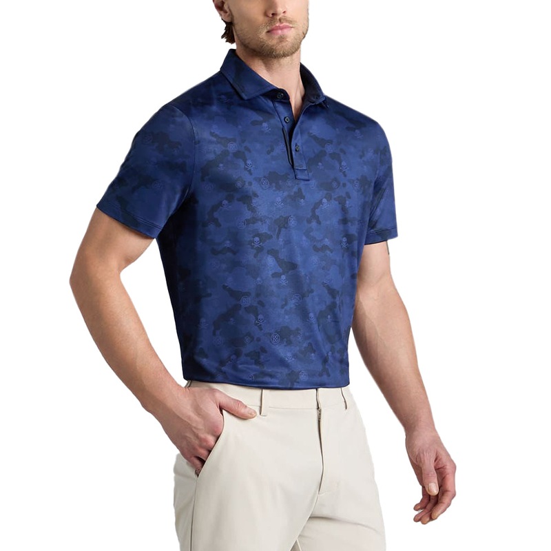 G/Fore Icon Camo Tech Jersey Golf Polo Shirt – Twilight