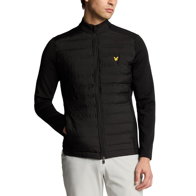 Lyle & Scott Hybrid Quilted Full Zip Golf Jacket – Jet Black