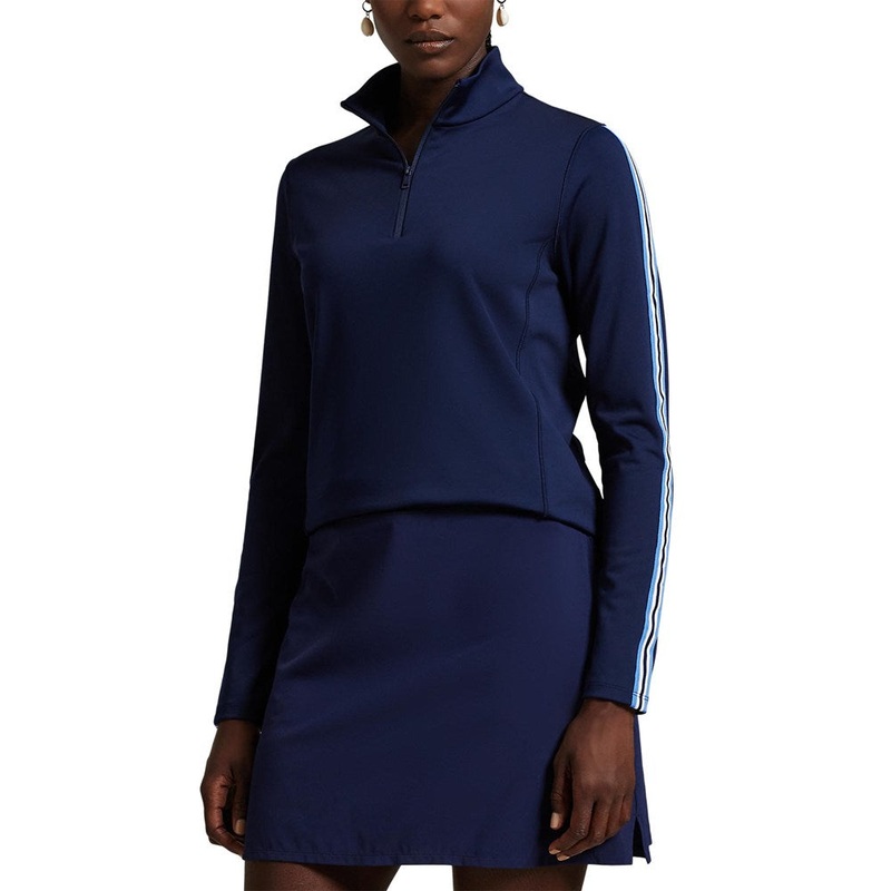 RLX Ralph Lauren Women’s Power Stretch Full Zip Jacket -Refined Navy/Summer Blue
