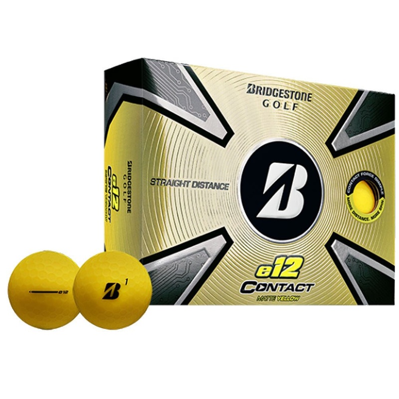 Bridgestone e12 Contact Golf Balls – Matte Yellow – 2023