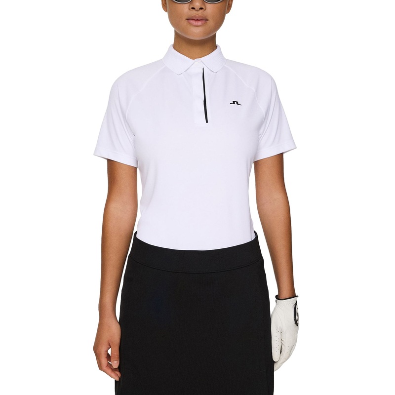 J.Lindeberg Women’s Tara Golf Polo Shirt – White