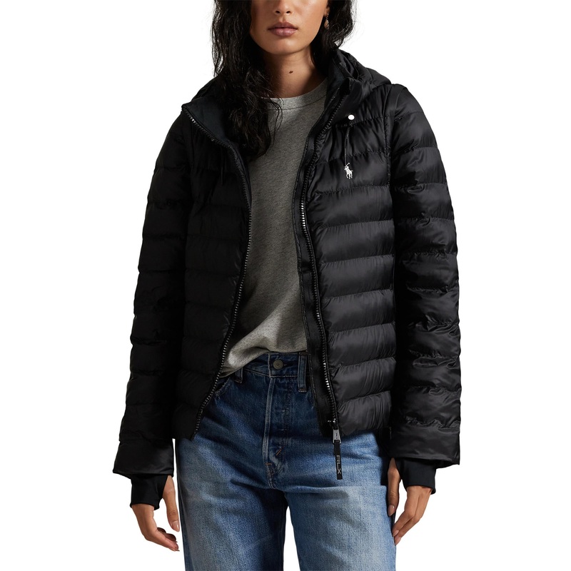RLX Ralph Lauren Women’s Convertible Quilted Jacket – Polo Black
