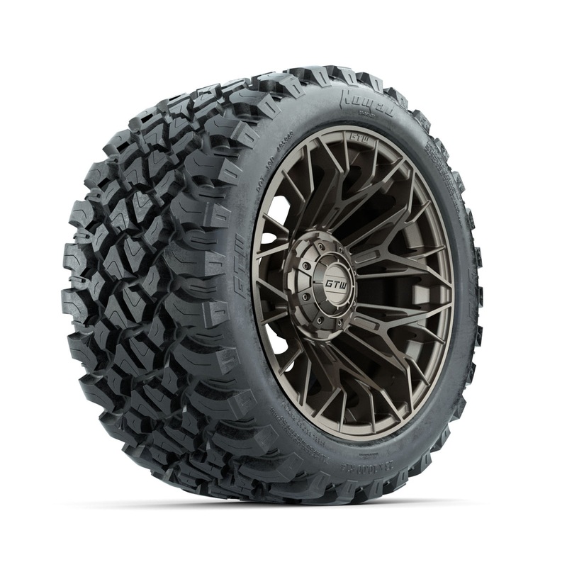Set of (4) 14 in GTW Stellar Matte Bronze Wheels with 23×10-R14 Nomad All-Terrain Tires PN# A19-792