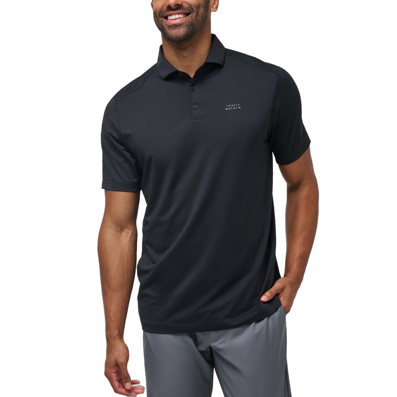 Travis Mathew Heater Pro Golf Shirt – Black