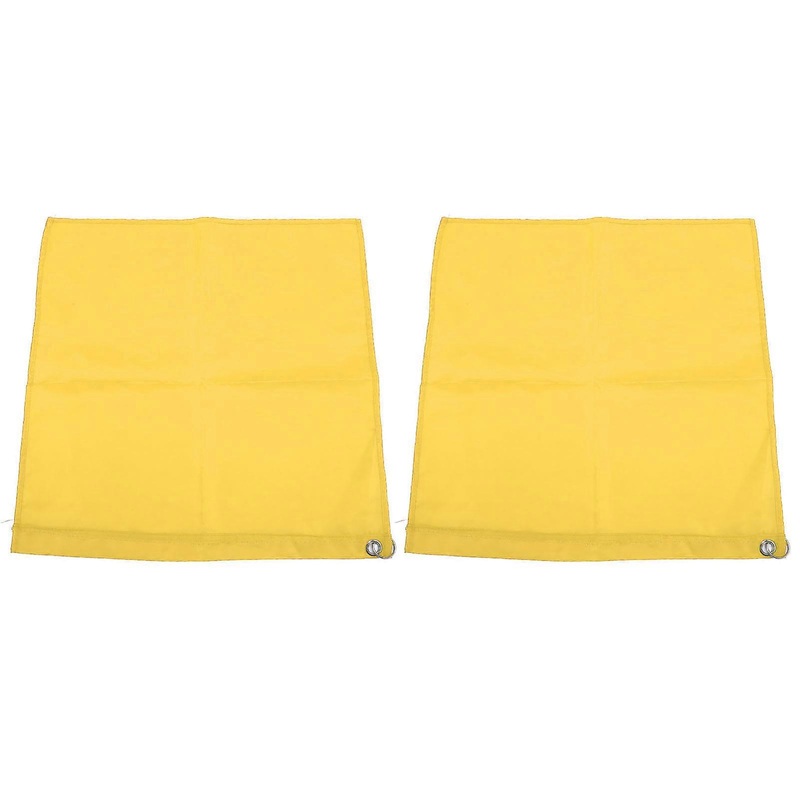 2PCS Yellow Equestrian Nylon Training Flags 34g Portable Set
