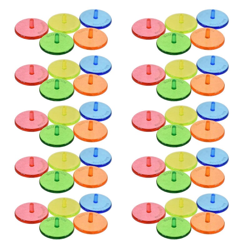 50Pcs Golf Balls Mark Position Markers Mixed Colors Diameter 24mm Clear Plastic Golf Balls Marker Golf Mark Accessories