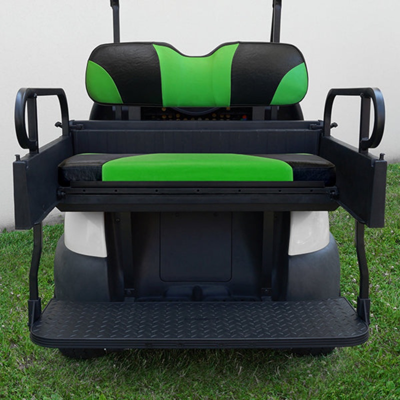 RHOX Rhino Seat Box Kit, Sport Black/Green, Club Car Tempo, Precedent 04+ PN# SEAT-931BG-S