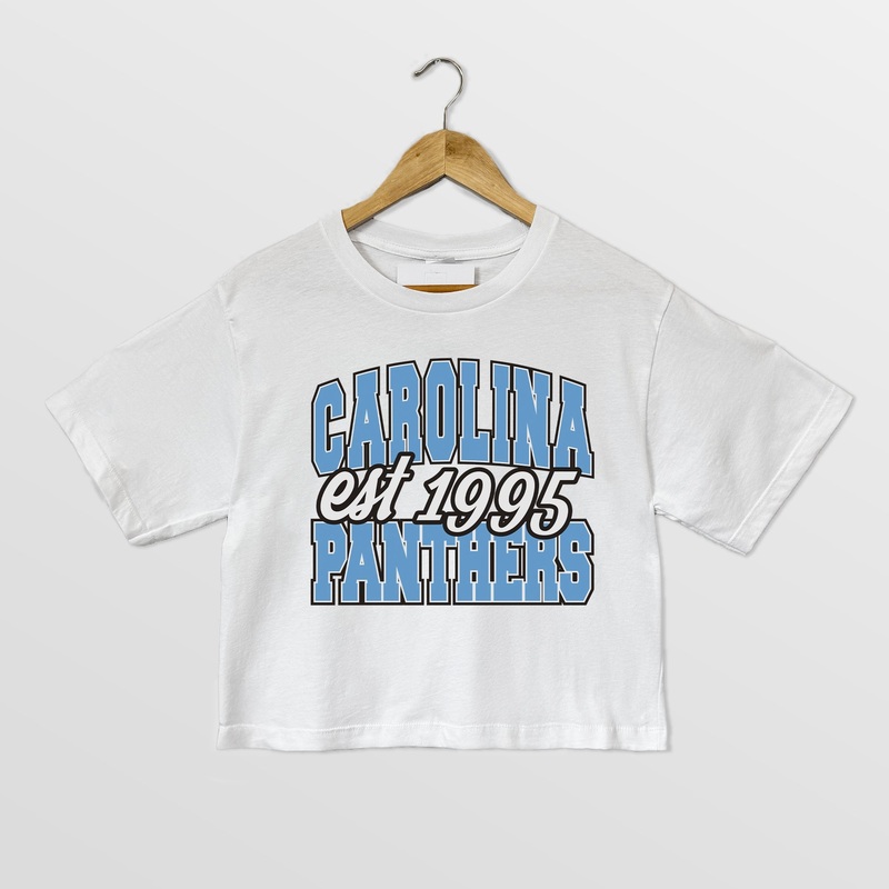 CAROLINA PANTHERS DEEP ROOTS BOXY FIT CROPPED TEE