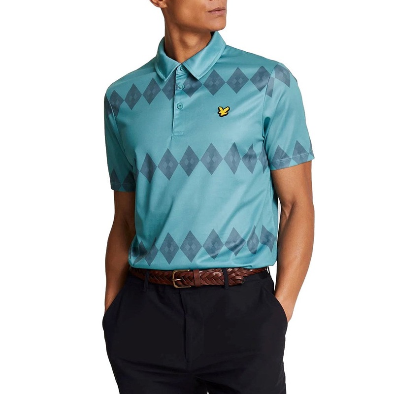 Lyle & Scott Argyle Polo Golf Shirt – Tee Teal