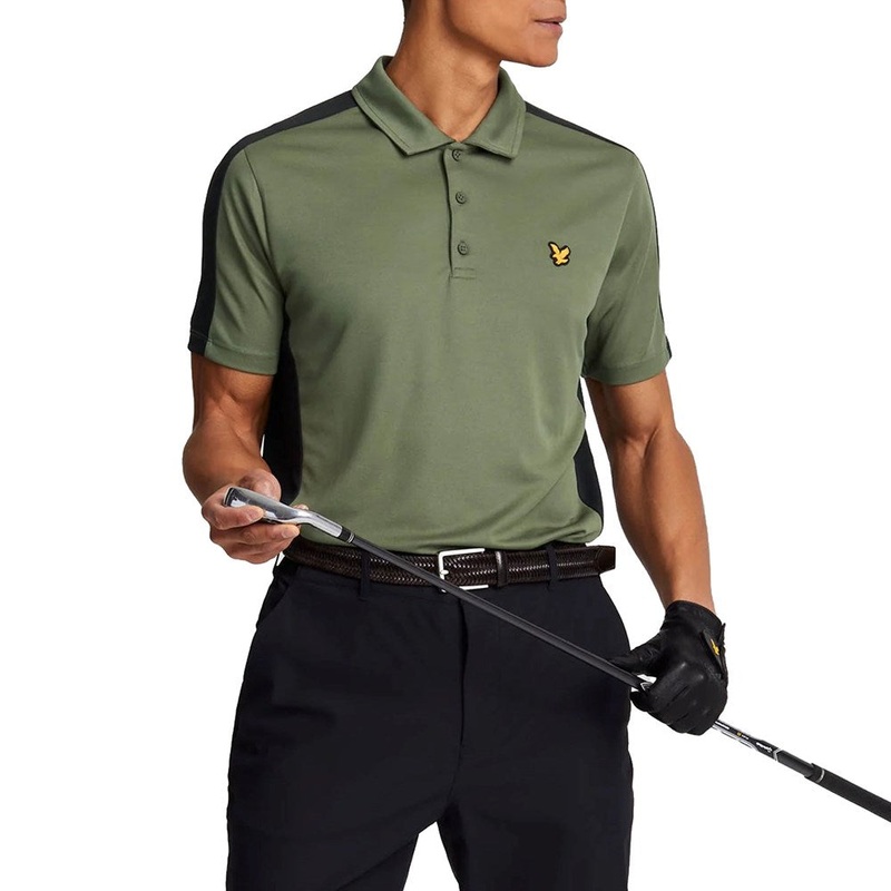 Lyle & Scott Golf Striped Polo Shirt – Cactus Green