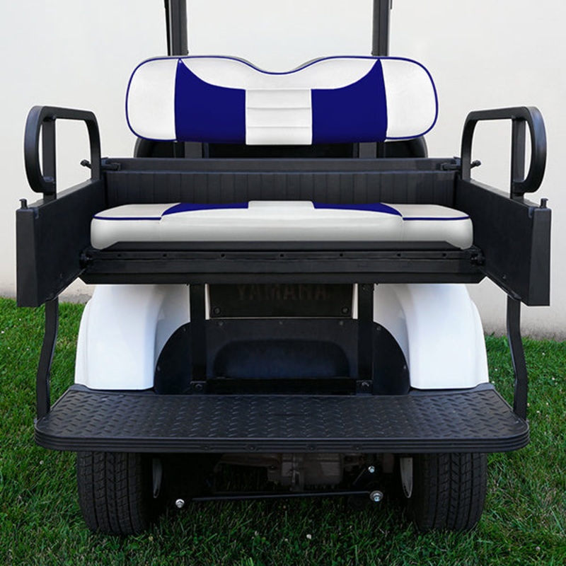 RHOX Rhino Seat Box Kit, Rally White/Blue, Yamaha Drive PN# SEAT-951WBL-R