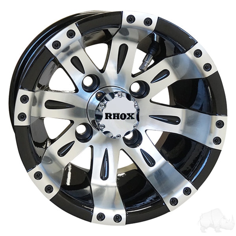 RHOX Vegas, Machined w/Black w/ Center Cap, 10×7 ET-25