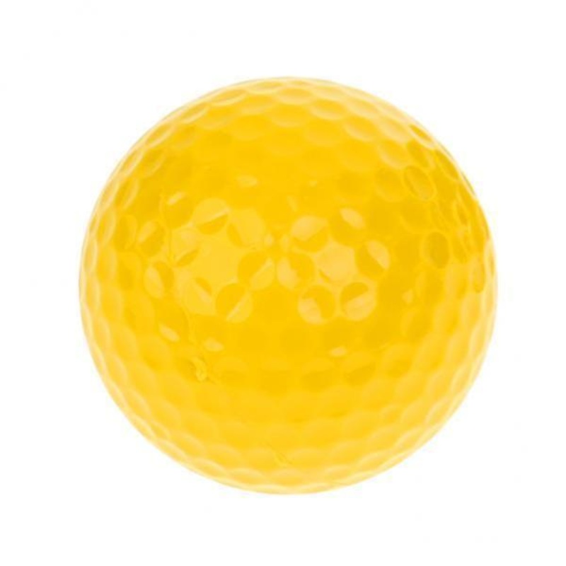 4xElastic Synthetic Rubber Golf Ball Training Practice Ball Yellow 42.6mm