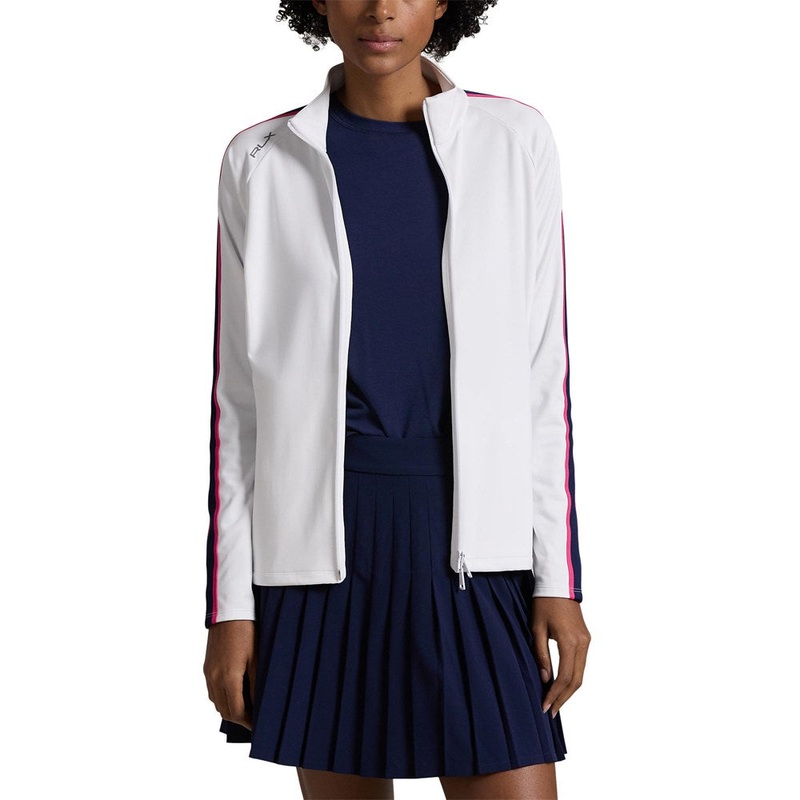 RLX Ralph Lauren Women’s Power Stretch Mockneck Zip Jacket – Ceramic White Multi