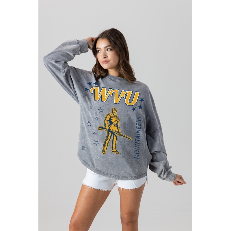 WEST VIRGINIA MOUNTAINEERS Starbound Oversized Long-Sleeve Tee