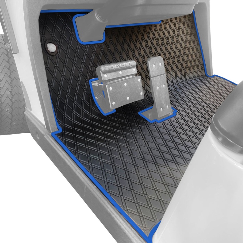 Xtreme Floor Mats for EZGO TXT / Workhorse / Express S4 / Valor / Cushman / Navitas (TXT Frame) – Black/Blue PN# 03-178