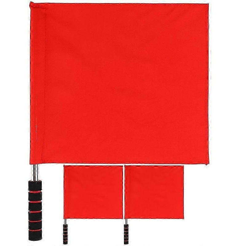3pcs Flags Traffic Signal Flags Referee Warning Signal Flags Sports Accessory-FCY