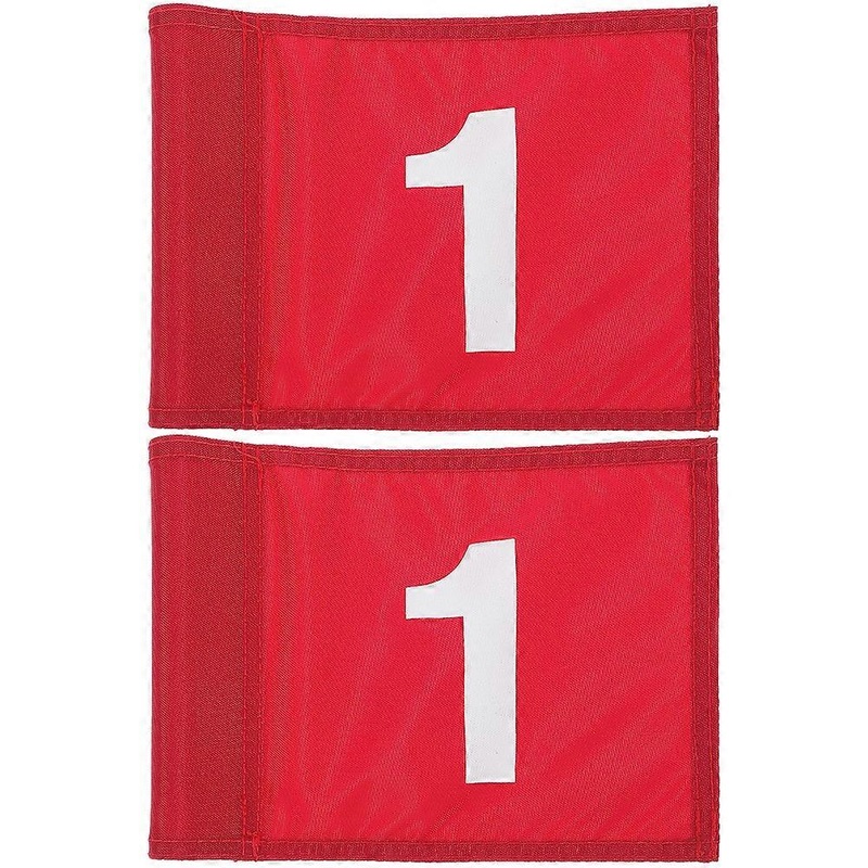 Golfing Flags Red Nylon Training Flags for Target Practice 4Pcs