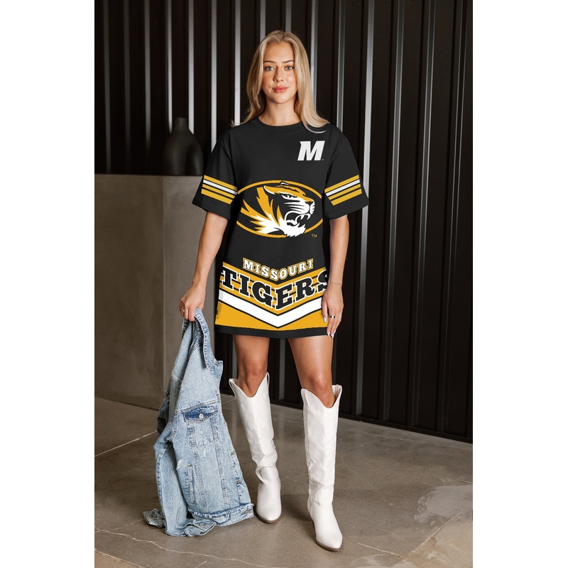 MISSOURI TIGERS PERFECT SCORE RETRO T-SHIRT DRESS