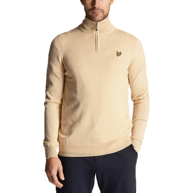 Lyle & Scott Golf Core 1/4 Zip Merino Mix – Sand Dune