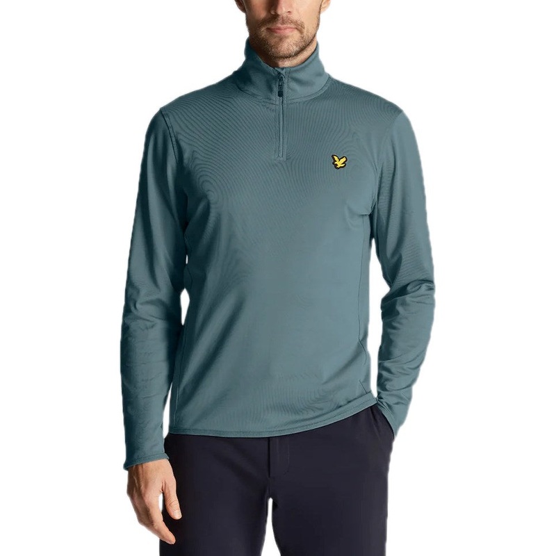 Lyle & Scott Tech 1/4 Zip Golf Midlayer – Iron Blue