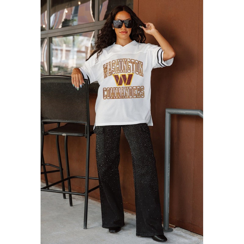 WASHINGTON COMMANDERS A Step Ahead Oversized Mesh Tee