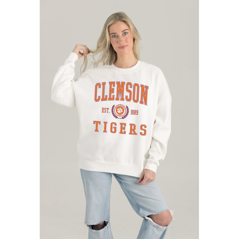 CLEMSON TIGERS Timeless Triumph Fleece Crewneck Pullover