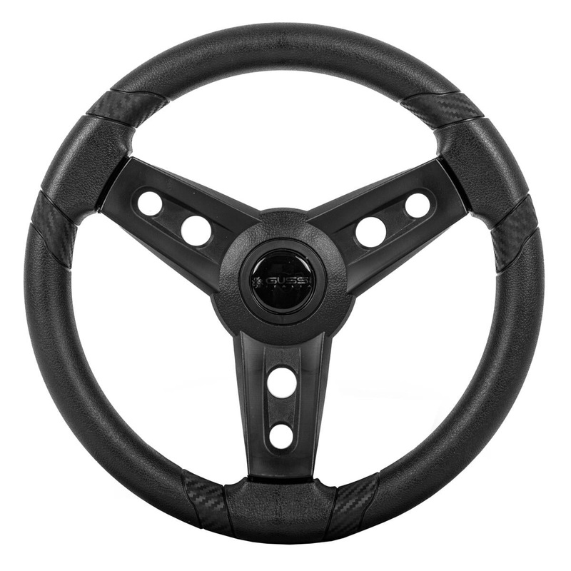 Gussi Italia Lugana Black Steering Wheel Compatible with ICON Golf Car Models & AEV Golf Car Models PN# 6-164