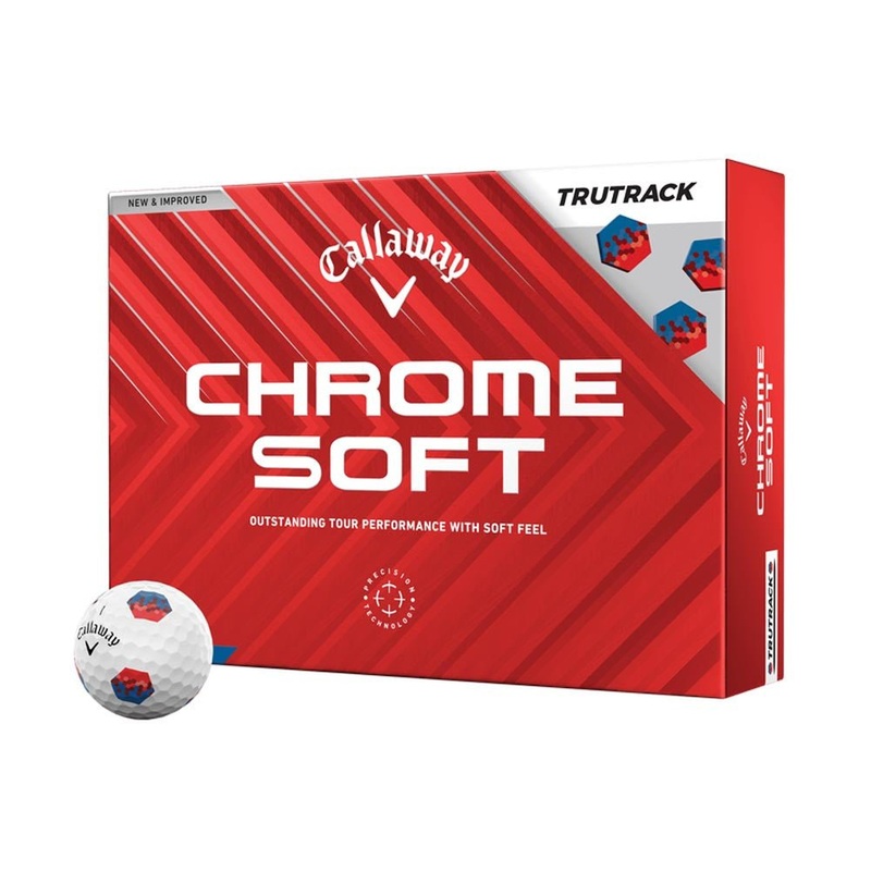 Callaway Chrome Soft TruTrack Golf Balls – Blue/Red – 2024