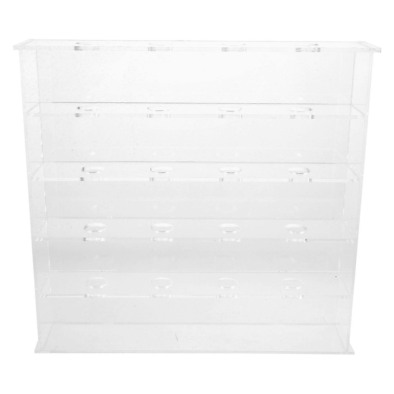 MLINS Wall Mounted Transparent Acrylic Golf Ball Display Organizer with Multiple Compartments for Home Office Storage and Decoration