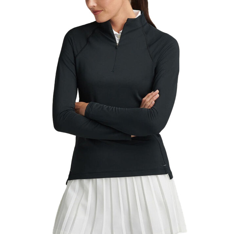 Peter Millar Women’s Women’s Raglan Sleeve Perth 1/4 Midlayer – Black