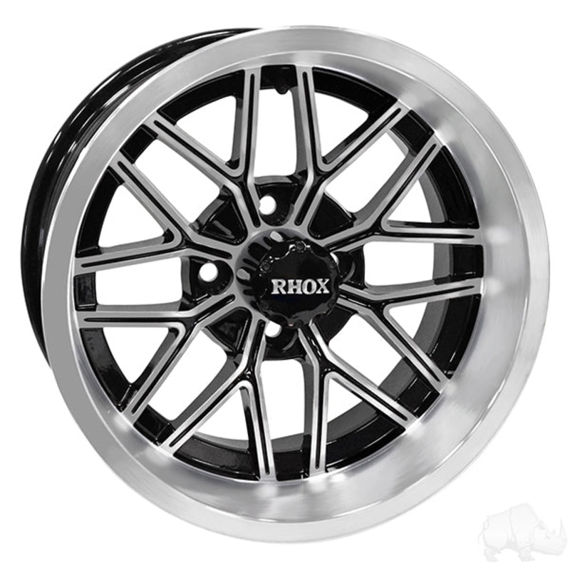 RHOX RX281, Machined Gloss Black, 14×7 ET-25