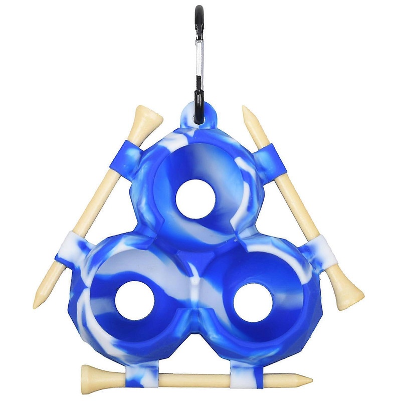 Soft silicone golf ball holder, portable golf balls, protective cases for men and women, simple white/blue