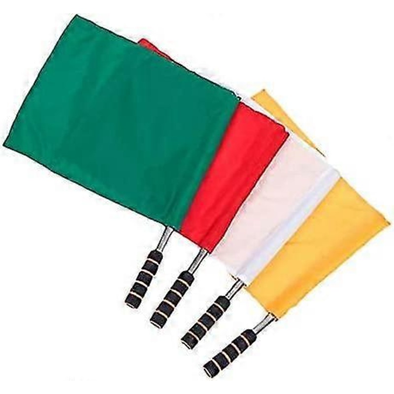4pcs Series Sports Referee Flags Athletics Training Flags
