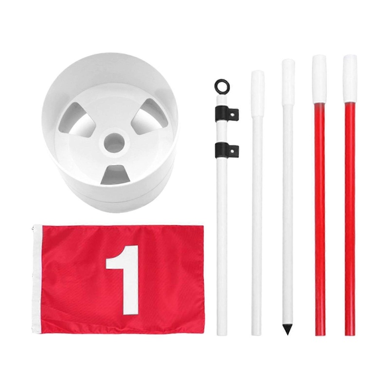 Golf Flag Golf Putting Green Flag and Hole Cup Golf Putting Cup 5 Section Golf