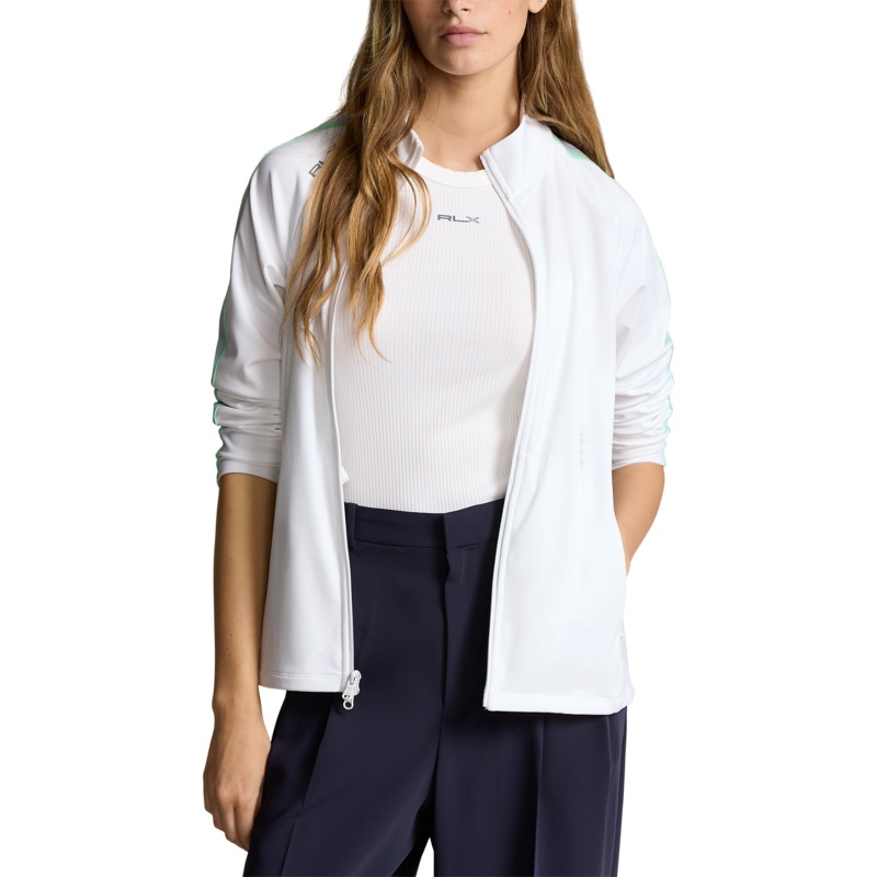 RLX Ralph Lauren Women’s Power Stretch Full-Zip Golf Jacket – Ceramic White