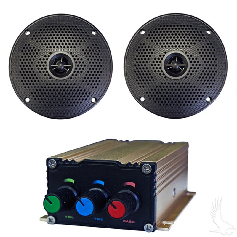 Bluetooth Audio Package with Bluetooth Enabled AMP and 5 Speaker Set