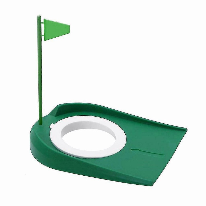 Indoor Outdoor Golf Putting Cup With Hole Flag Training Putter Practice Aid(Green,1Pcs)