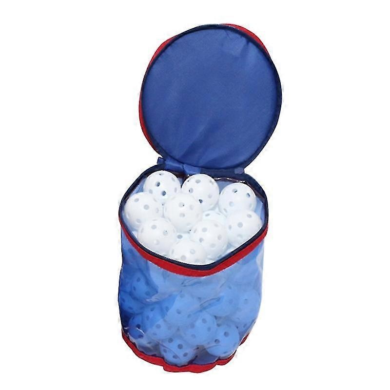 Large Barrel Bag Transparent Golf Ball Holder Golf Pouch Storage Container(Ps:Balls Not Include, 1Pcs, Blue)
