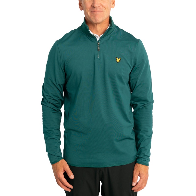 Lyle & Scott Tech 1/4 Zip Midlayer – Golf Green