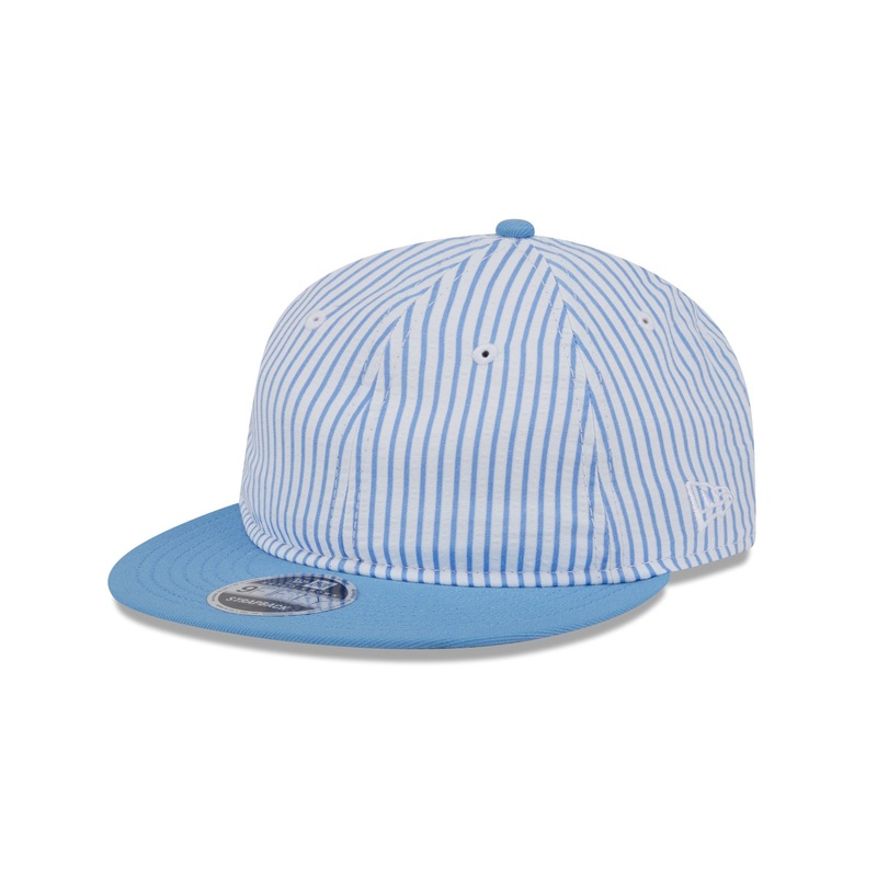 Sky Blue Pinstripe Retro Crown 9FIFTY Snapback Hat