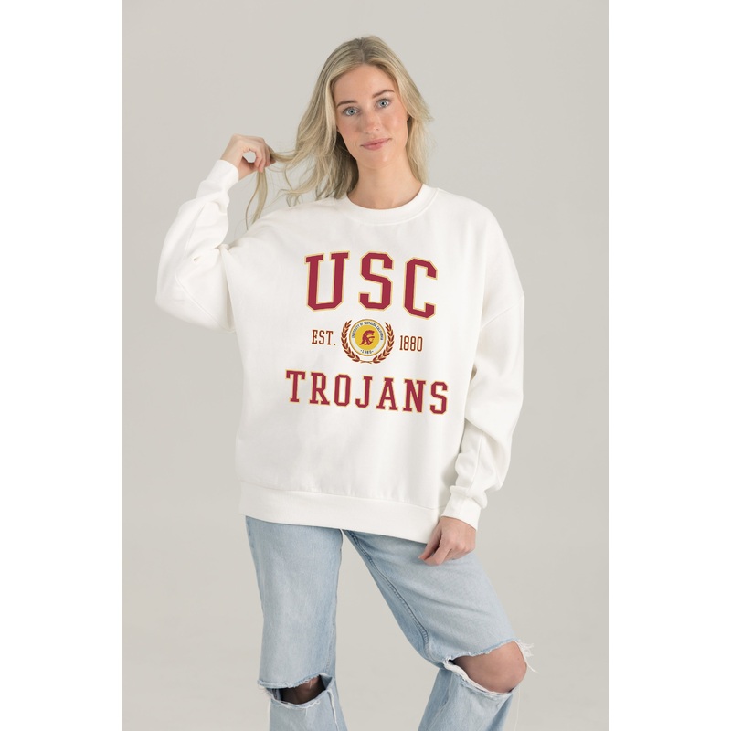 USC TROJANS Timeless Triumph Fleece Crewneck Pullover