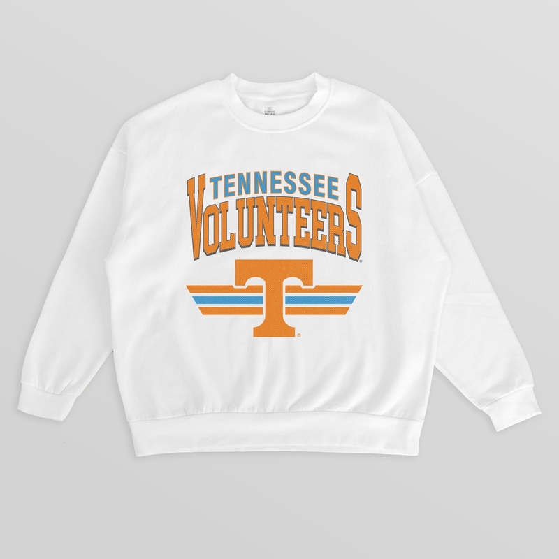 TENNESSEE VOLUNTEERS SWIFT STRIKE PREMIUM FLEECE DROP SHOULDER CREWNECK PULLOVER